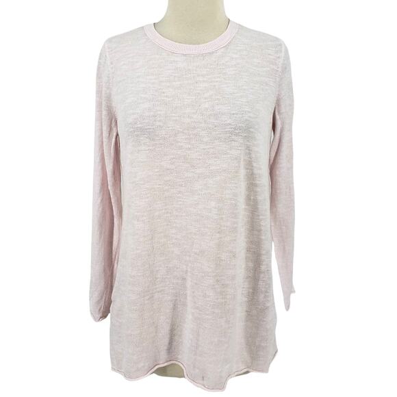 Eileen Fisher Organic Linen Cotton Blend Crew Neck Sweater - Picture 1 of 5